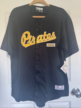 Pittsburgh Pirates MLB True Fan Dynasty Series Black Jersey Men's Large